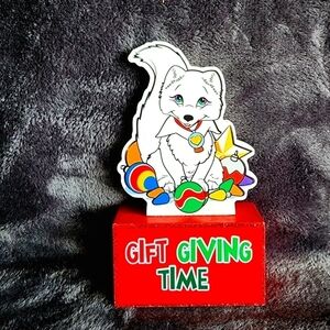 New Christmas Elf on the shelf pets Arctic Fox home decor tabletop GIFT GIVING